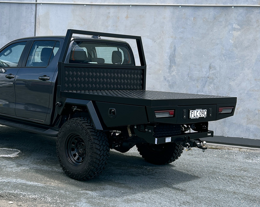 1600mm Black Ute Tray with Headboard