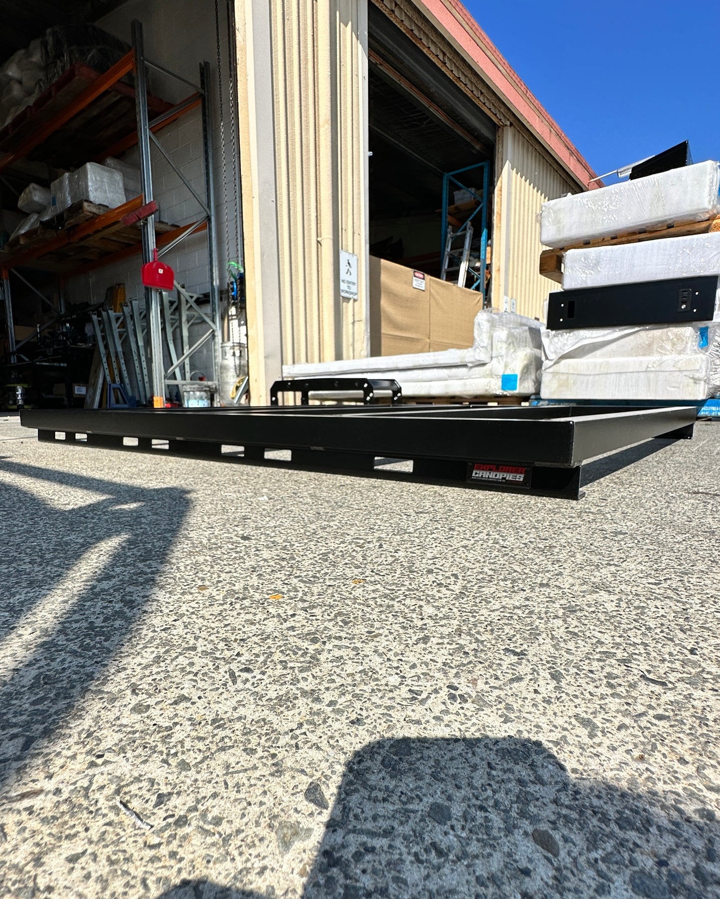 Flat Platform Rack 1600mm V2 - Black - Explorer Canopies