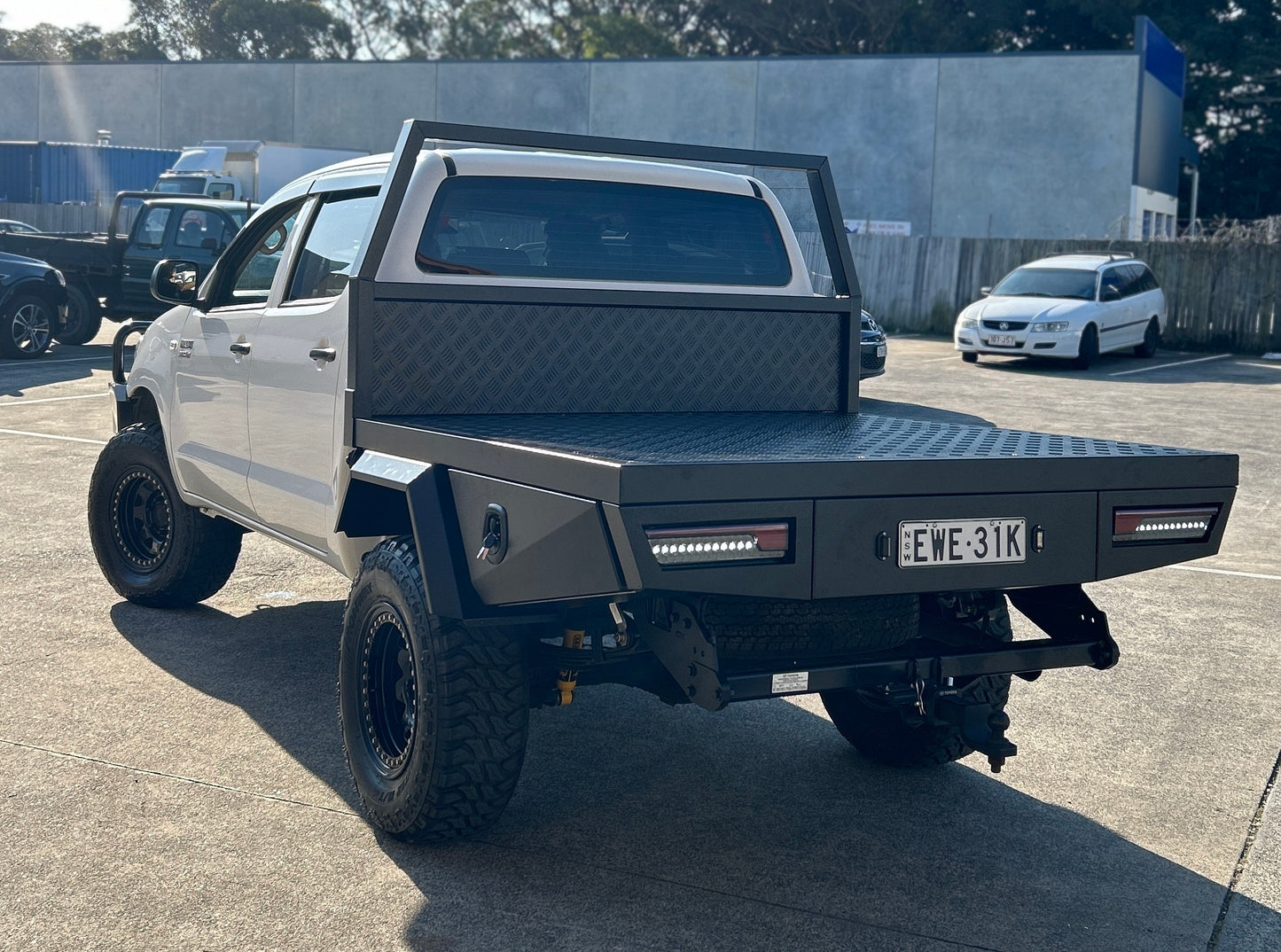 1800mm Black Ute Tray with headboard