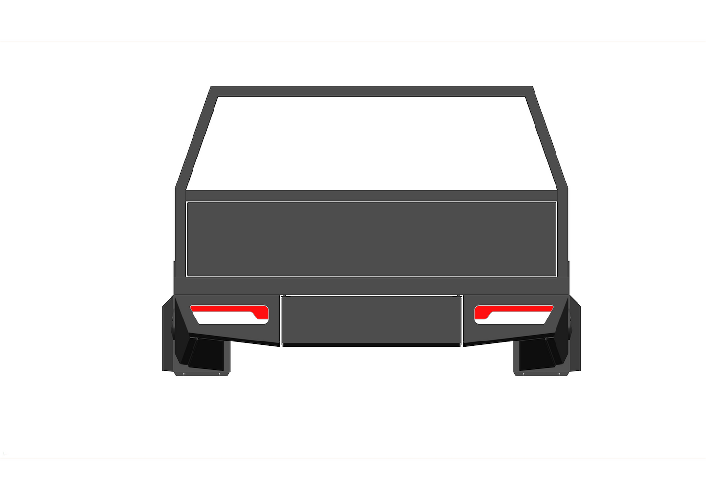 1800mm Black Ute Tray with headboard