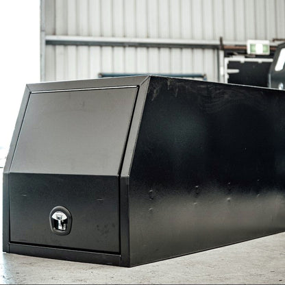 800mm Aluminium Black Canopy 2 Door