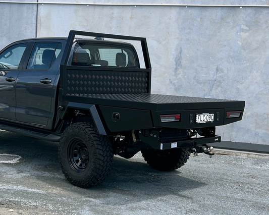 1600 mm Black Ute Tray with Headboard