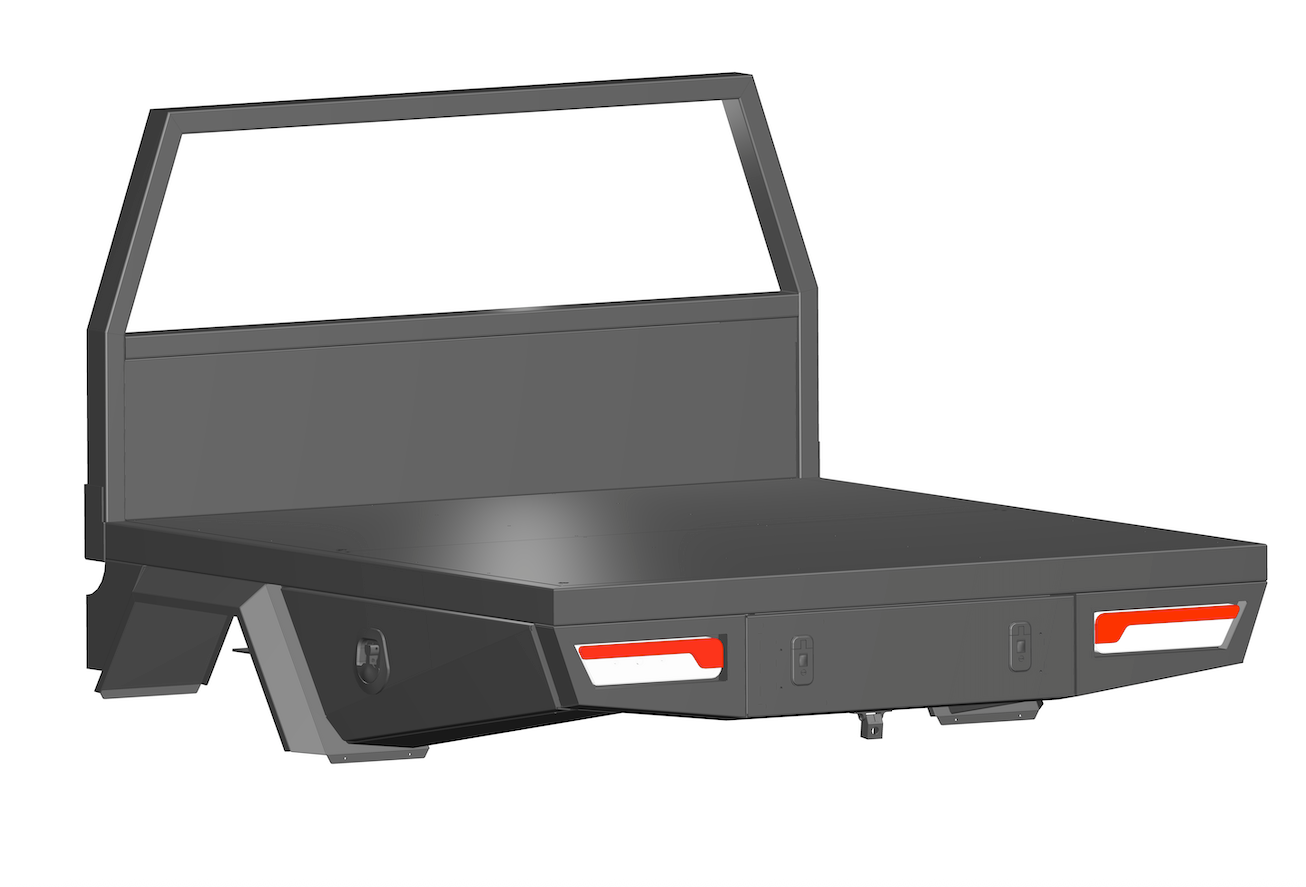 1880mm Black Ute Tray With Trundle dimensions