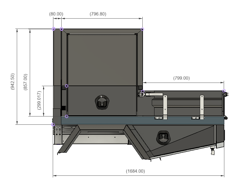 Explorer Pro Series — 1680 Tray & 800 Canopy Package dimensions
