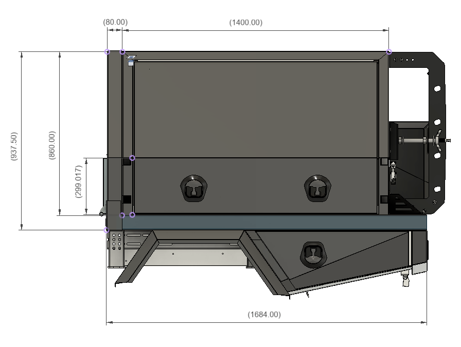 Explorer Pro Series — 1680 Tray & 1400 Canopy Package dimensions