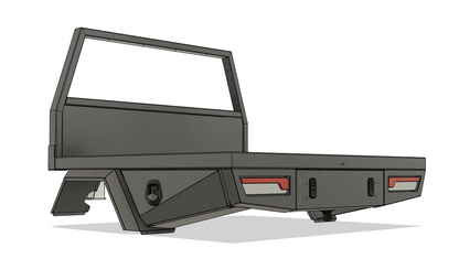 1680mm Black Ute Tray With Trundle Black