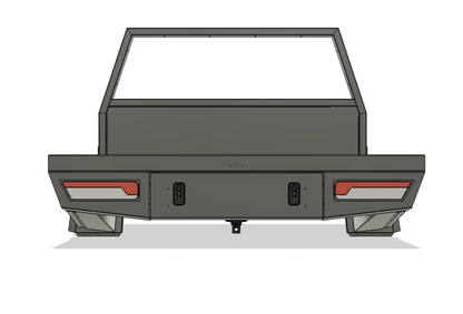 1680mm Black Ute Tray With Trundle Black