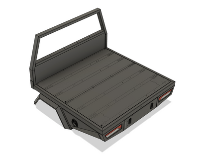 1680mm Black Ute Tray With Trundle Black