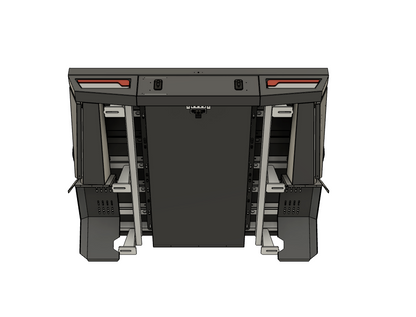 1680mm Black Ute Tray With Trundle Black