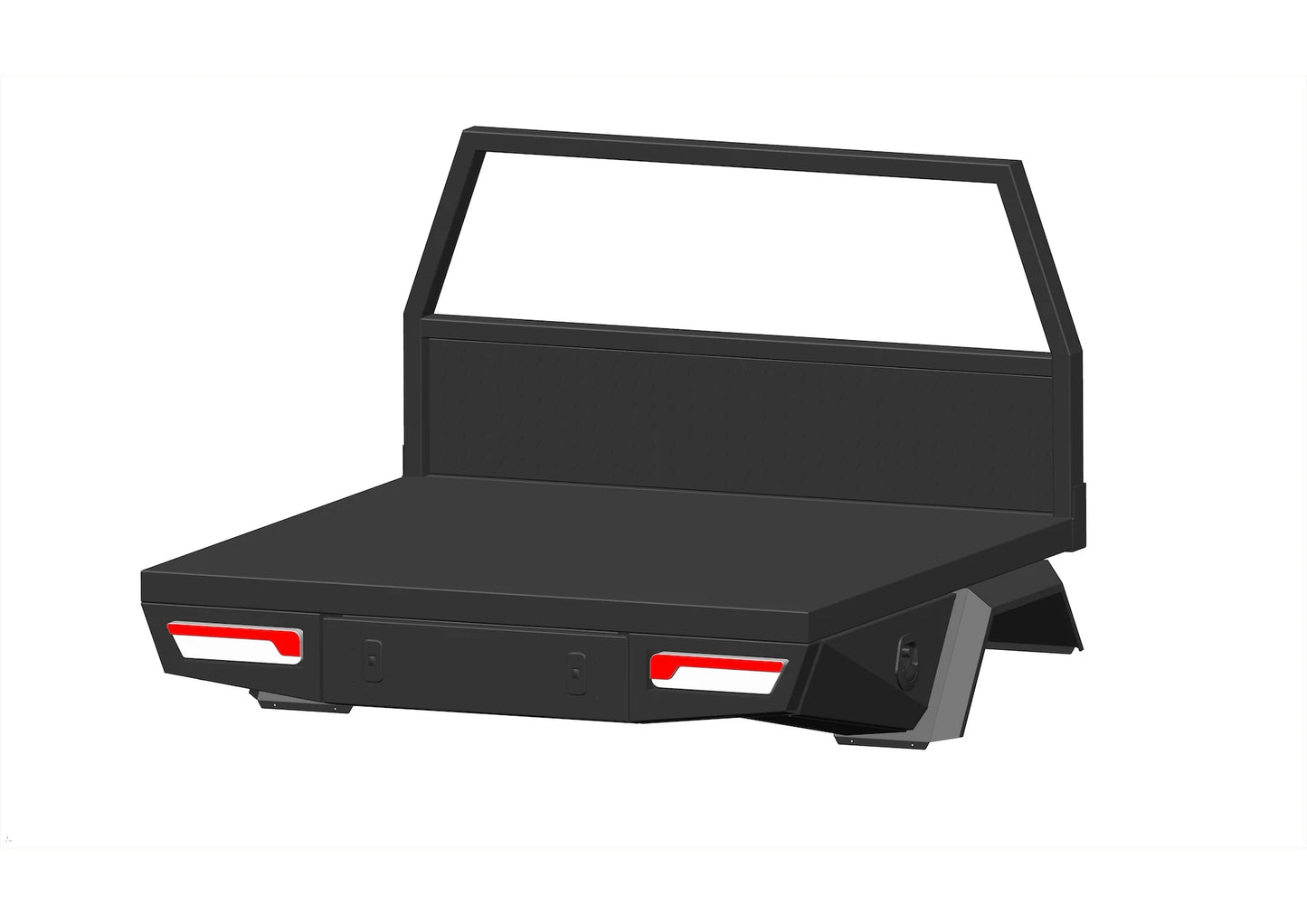 1680mm Black Ute Tray With Trundle Black