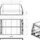 1600mm Aluminium Canopy 2 Door - Toyota 79 Series - Black - Explorer Canopies